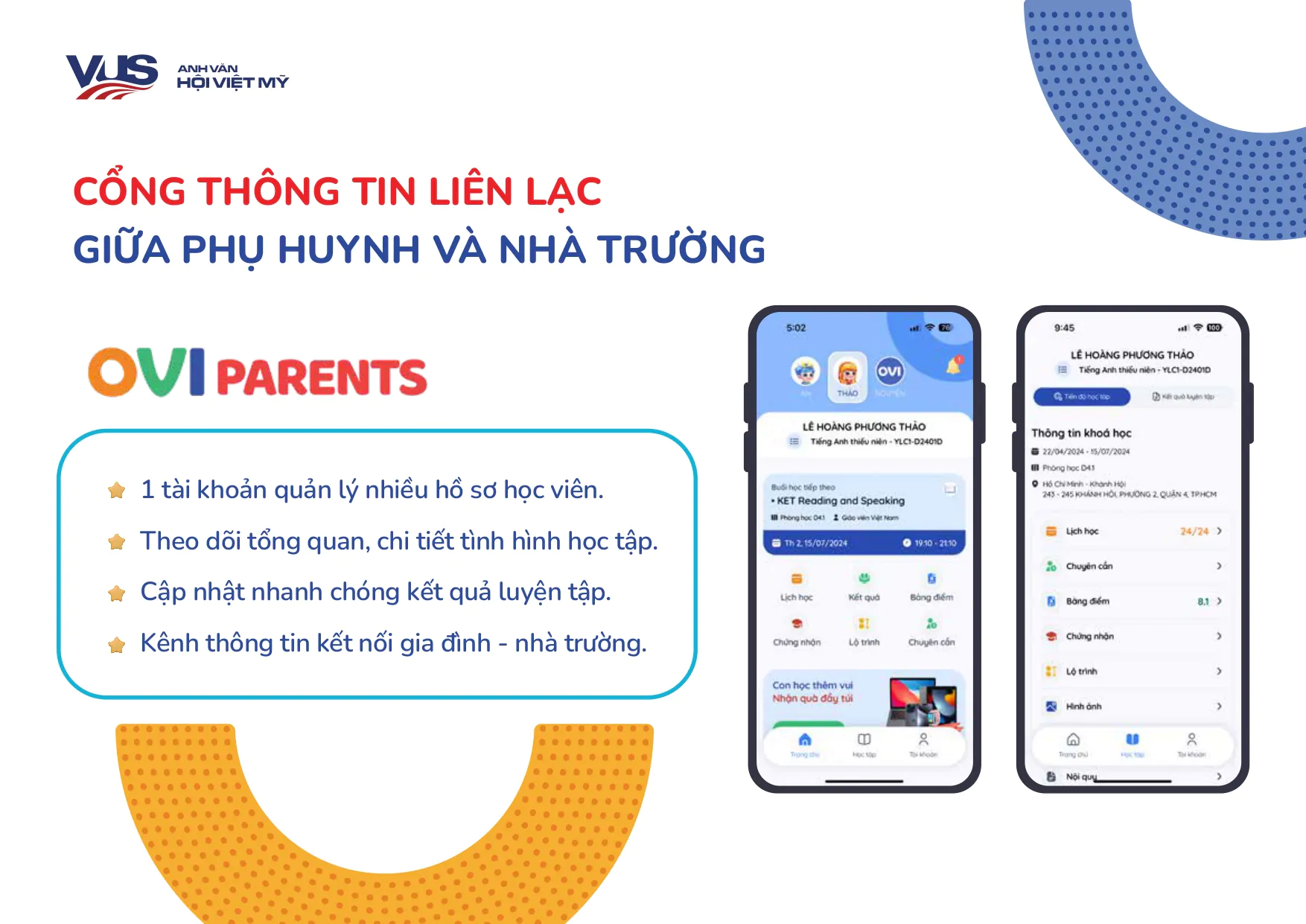 VUS RA MẮT BỘ ĐÔI ỨNG DỤNG ĐỘC QUYỀN OVI PARENTS & OVI TEENS - NÂNG CAO TRẢI NGHIỆM HỌC TẬP CHO PHỤ HUYNH - HỌC VIÊN YOUNG LEADERS