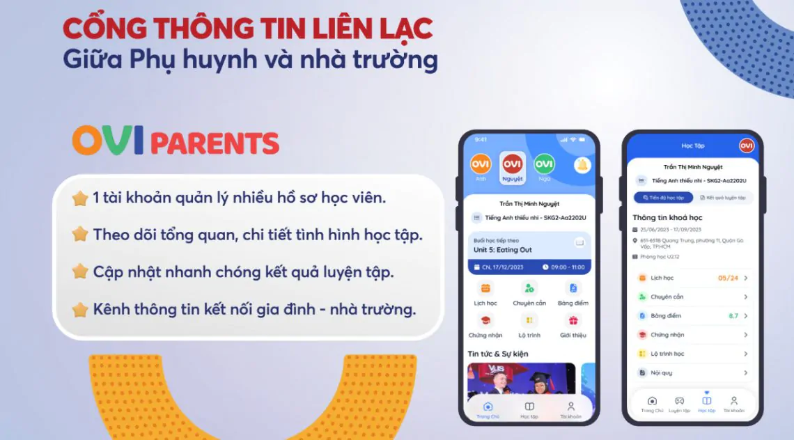 VUS ra mắt bộ đôi ứng dụng độc quyền OVI Parents & OVI Kids - Trợ thủ đắc lực cho phụ huynh, học viên SuperKids