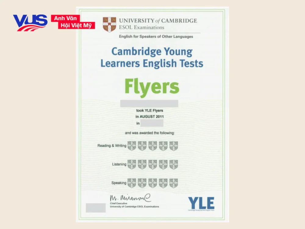 Chứng chỉ Flyers là gì? Lợi ích khi cho trẻ thi Flyers