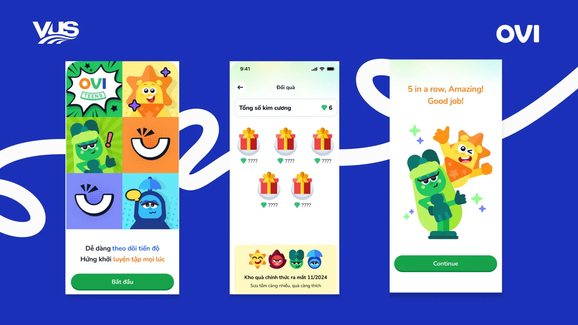 Ứng dụng OVI Teens khơi mở hành trình luyện tiếng Anh theo hình thức chinh phục thử thách đầy hào hứng.