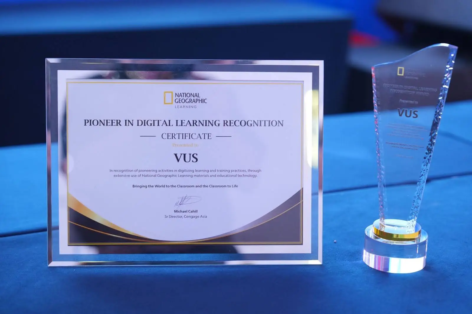 VUS được National Geographic Learning ghi nhận trong công tác ứng dụng công nghệ giáo dục số hoá học liệu độc quyền từ NXB