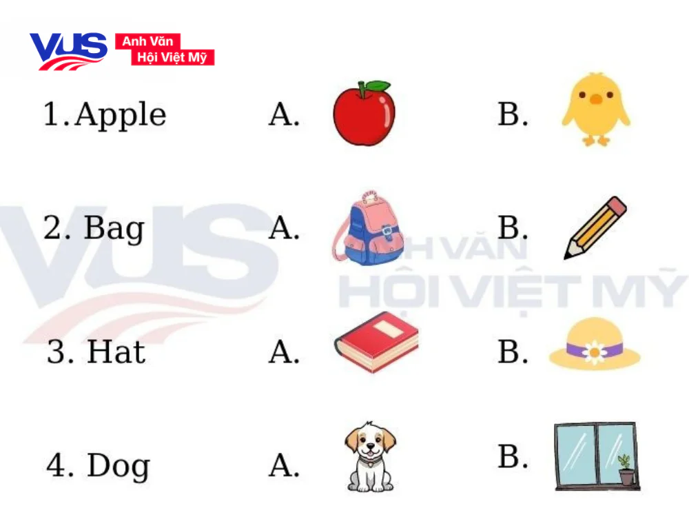 Bài tập tiếng Anh lớp 1