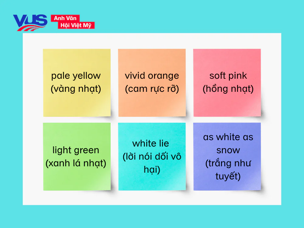 Cụm từ về màu sắc tiếng Anh
