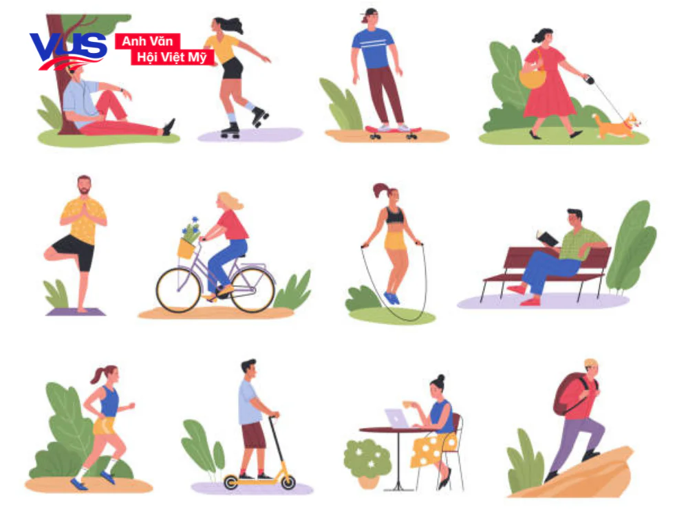 Ngữ pháp tiếng Anh lớp 5 - Các hoạt động vào thời gian rảnh