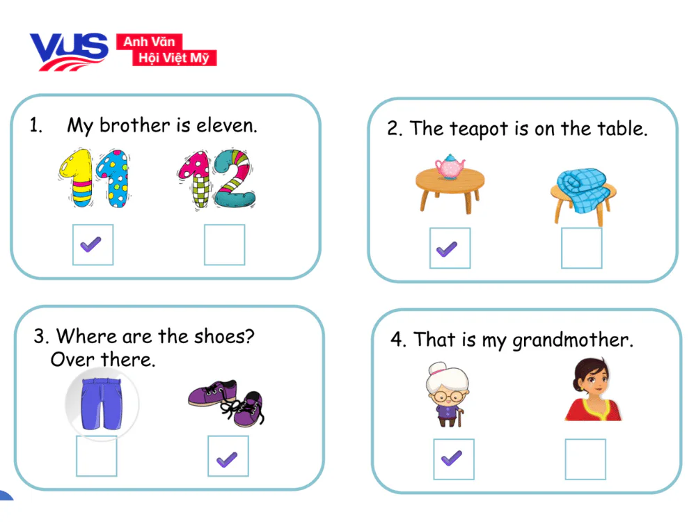 bài tập tiếng anh lớp 2 - bài 9 (đáp án)