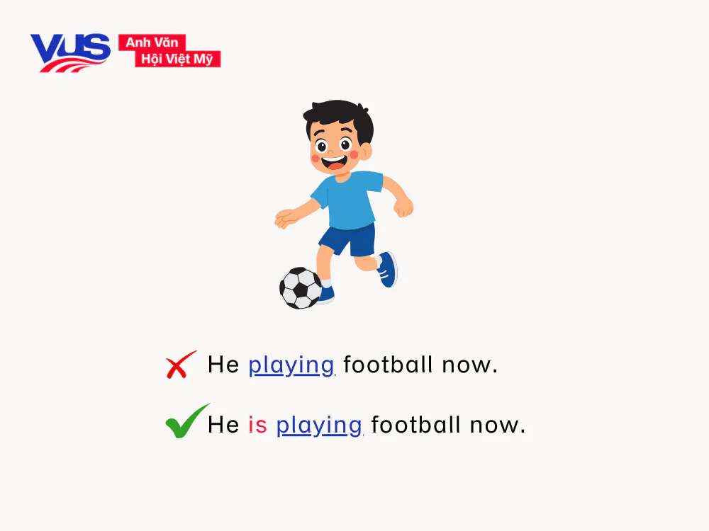 Các lỗi phổ biến khi giai bai tap thì hiện tại tiếp diễn lop 6