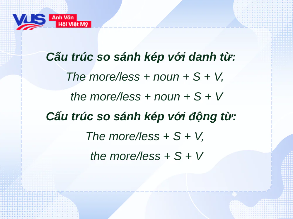 So sánh kép với danh từ và động từ