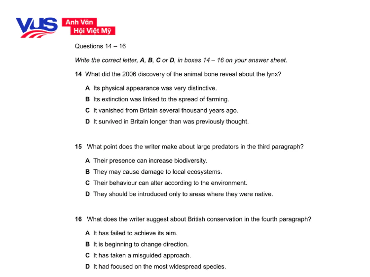 Tip làm bài Reading IELTS: Dạng bài Multiple Choice