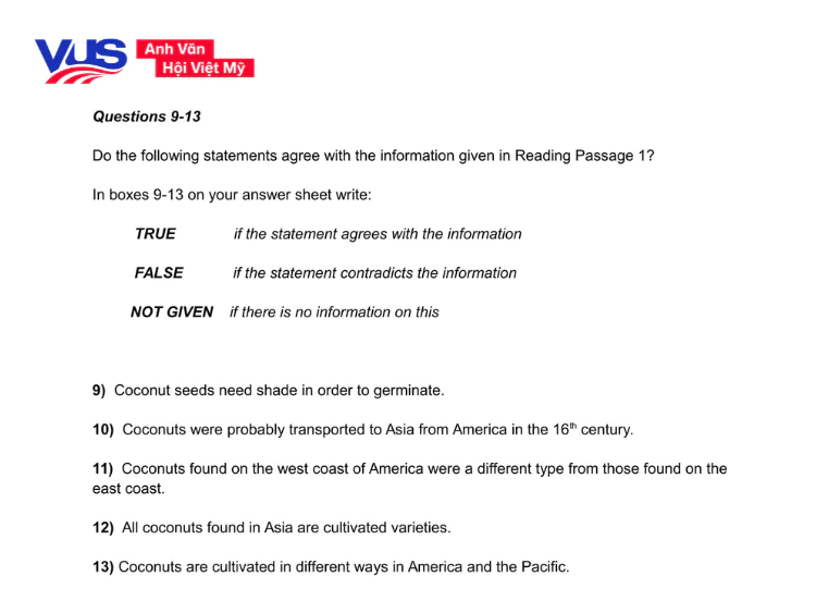Tip làm bài Reading IELTS: Dạng bài True / False / Not given