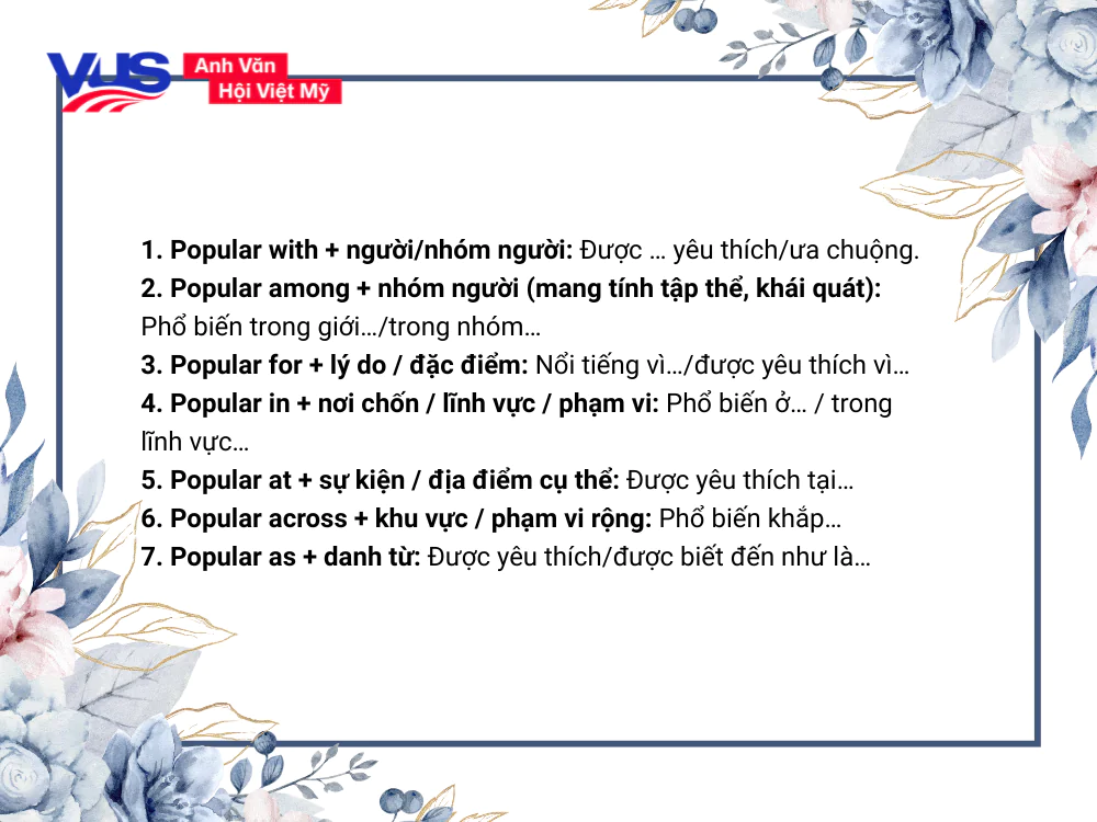 Popular đi với giới từ gì?