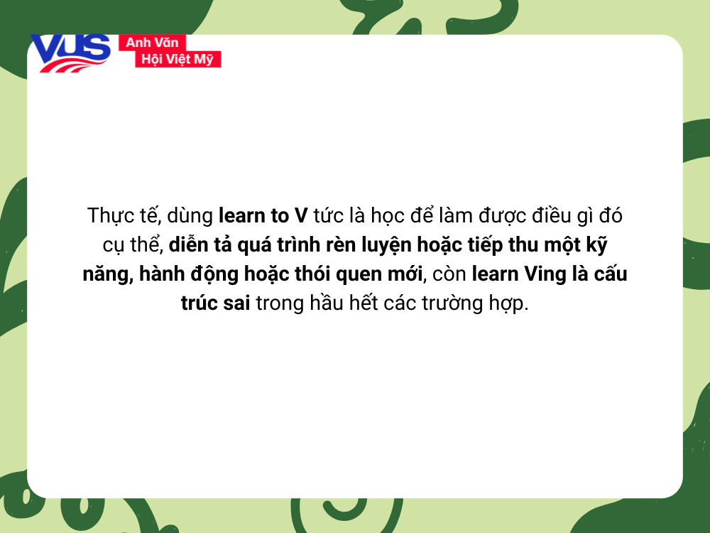 Learn to V hay Ving? Quy tắc và ngữ cảnh sử dụng