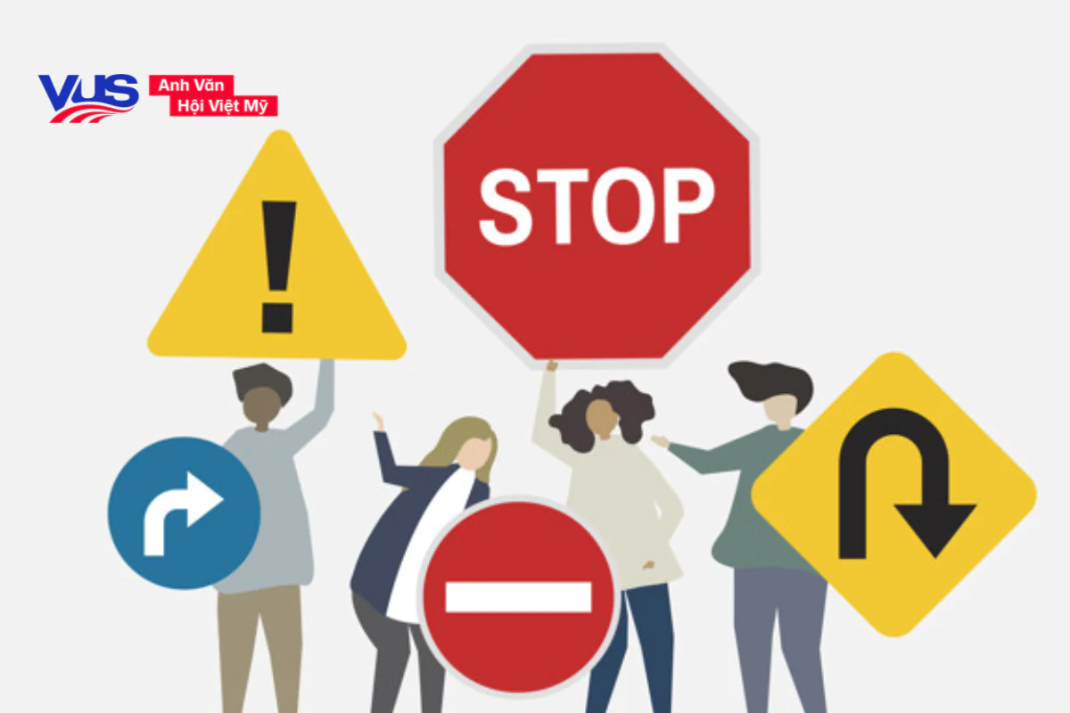  biển báo giao thông bằng tiếng Anh lớp 7