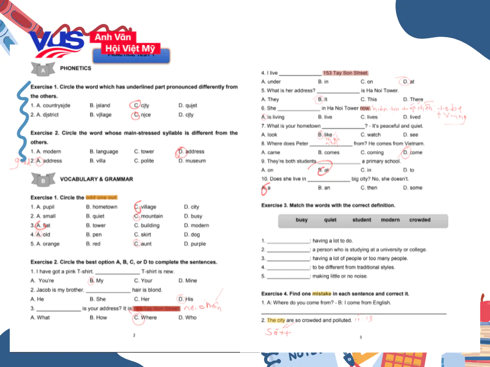 Đề thi tiếng Anh lớp 5 cuối k&igrave; 1&2