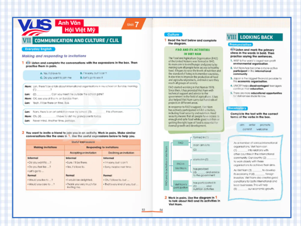 C&ugrave;ng VUS soạn b&agrave;i tiếng Anh Unit 7 lớp 10 k&egrave;m đ&aacute;p &aacute;n