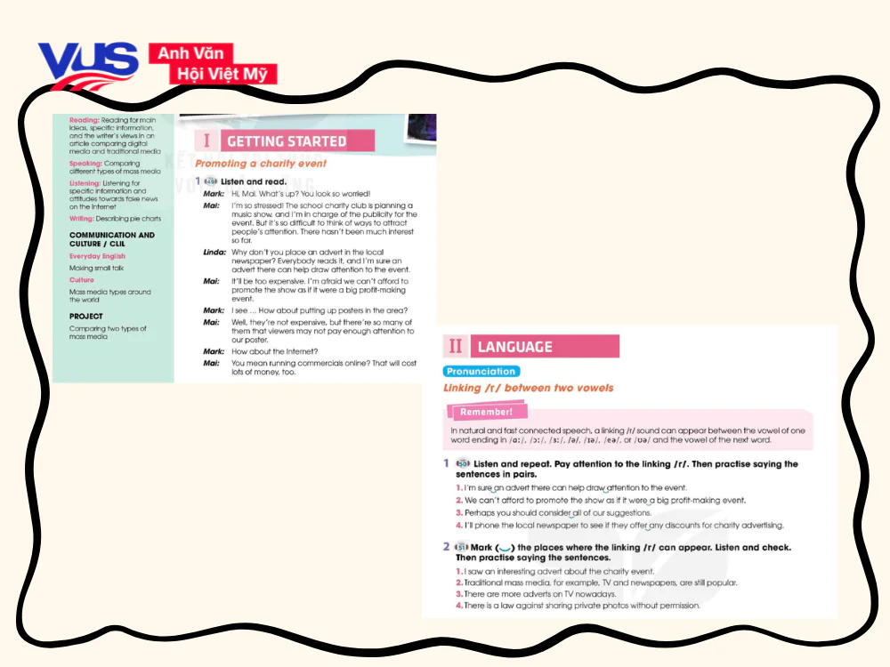 Soạn b&agrave;i tiếng Anh 12 Unit 7 phần Getting Started & Language