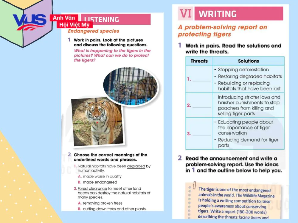 Soạn tiếng Anh 12 Unit 8 - Listening & Writing