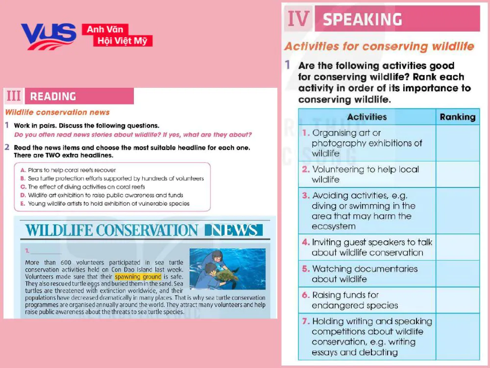 Soạn tiếng Anh Unit 8 - Reading