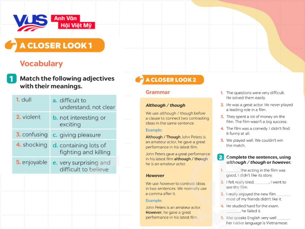 Soạn tiếng Anh 7 Unit 8 A Closer Look 1 & A Closer Look 2