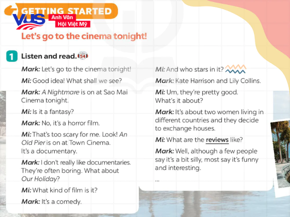 Soạn tiếng Anh 7 Unit 8 Films