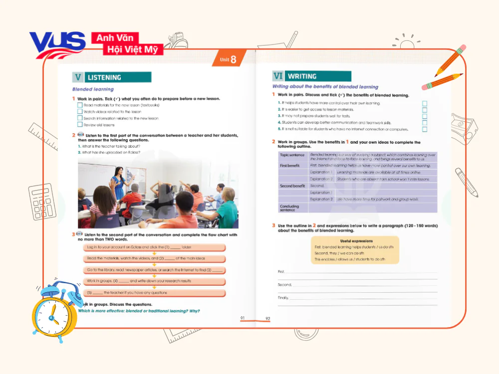 Tiếng Anh 10 Global Success Unit 8 Listening & Writing