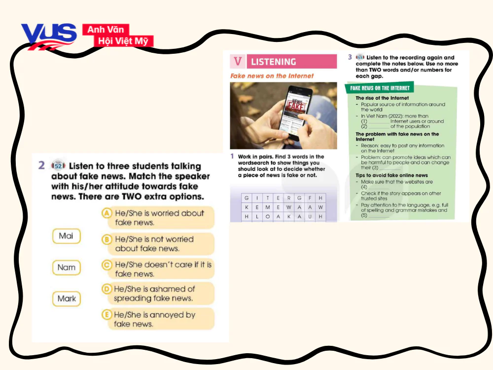 Tiếng Anh 12 Unit 7 Listening