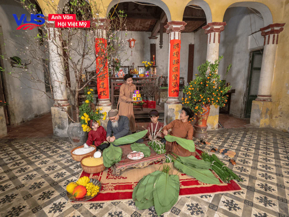 3 đoạn văn mẫu sử dụng từ vựng tiếng Anh về Tết