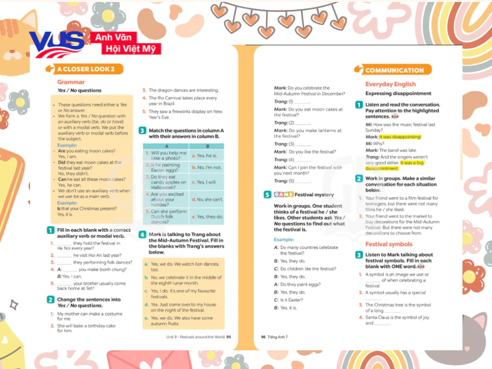 B&agrave;i tập Unit 9 tiếng Anh 7 Global Success&nbsp;A Closer Look 2 & Communication