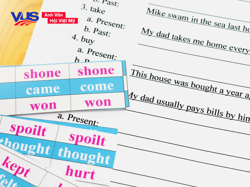 C&aacute;ch để ghi nhớ bảng động từ bất quy tắc lớp 6