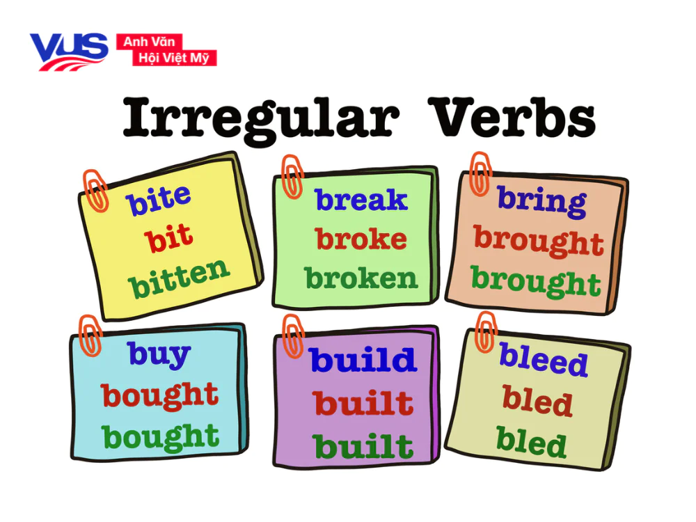 Định nghĩa về động từ bất quy tắc
