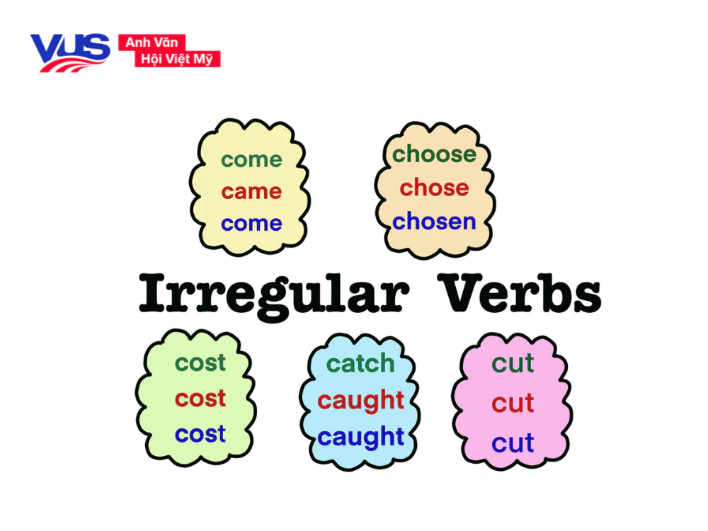 Những trường hợp sử dụng động từ bất quy tắc