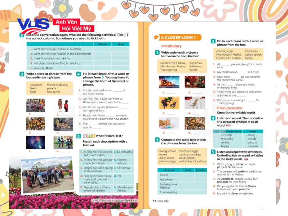 Tiếng Anh 7 Global Success Unit 9:&nbsp;Getting Started &&nbsp;A Closer Look 1