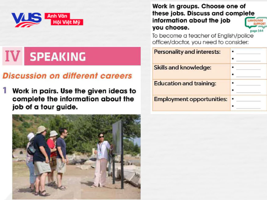 Tiếng Anh 12 Unit 9 - phần Speaking