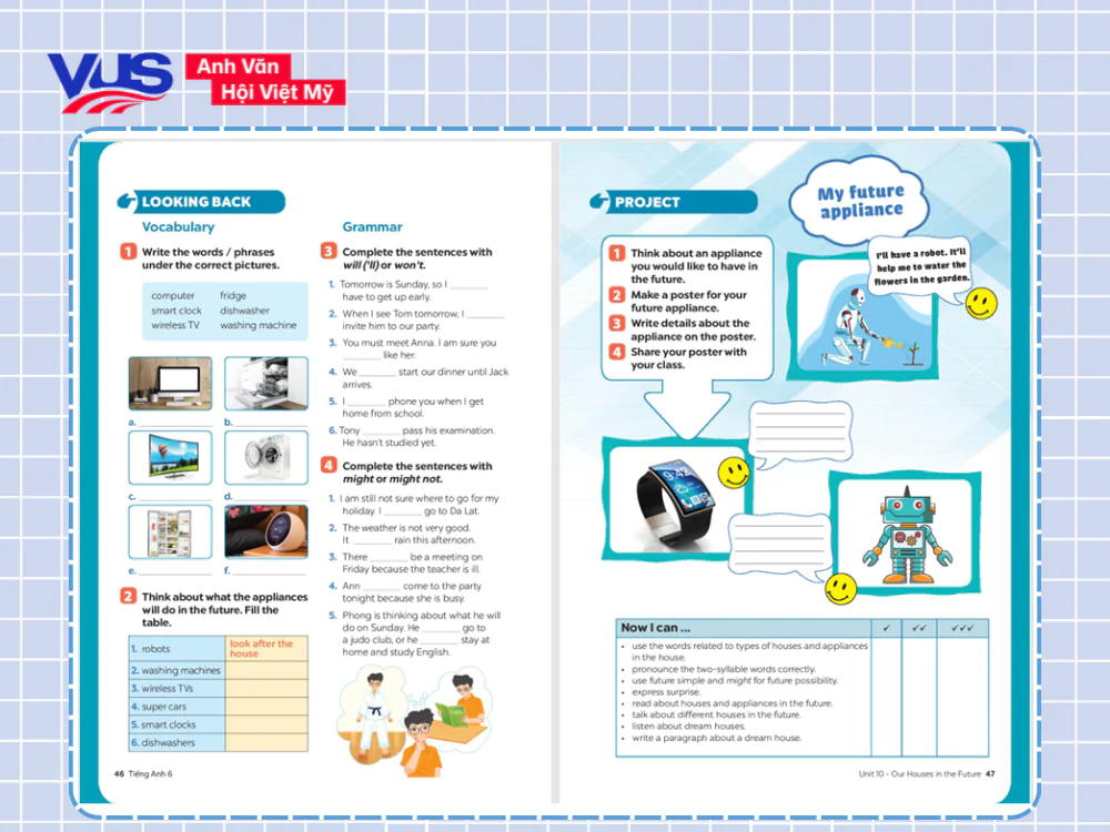 Tiếng Anh lớp 6 Unit 10 Looking Back, Project