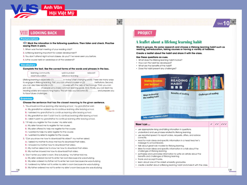 Tiếng Anh 12 Unit 10 Looking Back,&nbsp;Project