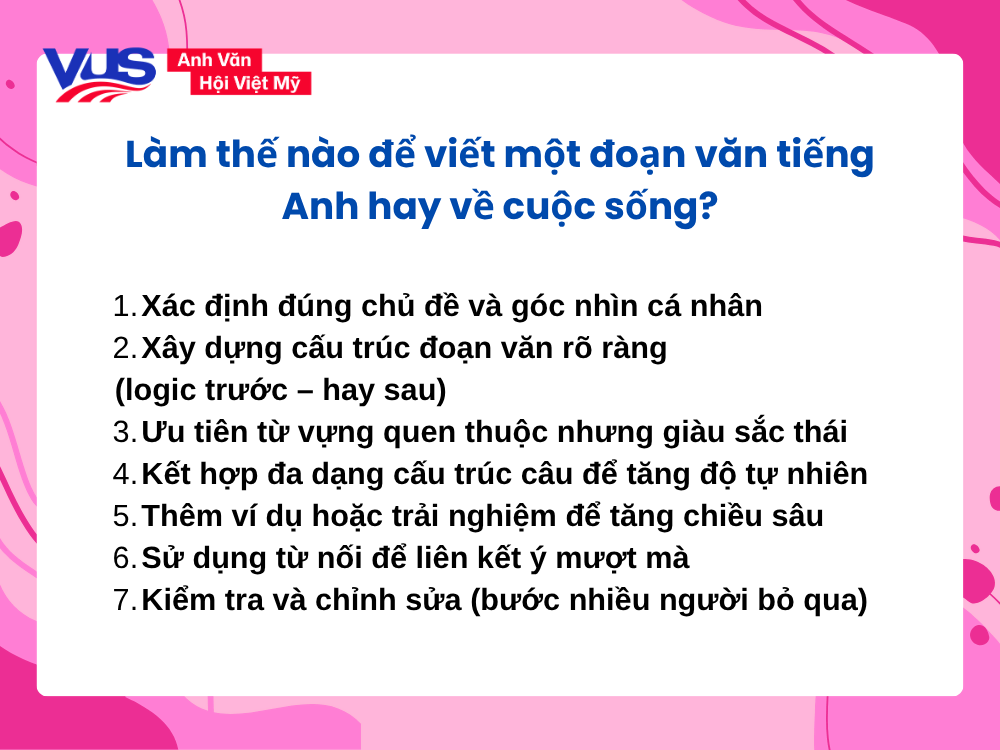 L&agrave;m thế n&agrave;o để viết một đoạn văn tiếng Anh hay về cuộc sống?