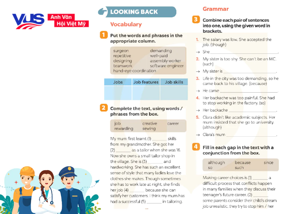 Soạn tiếng Anh 9 Unit 12 Looking Back