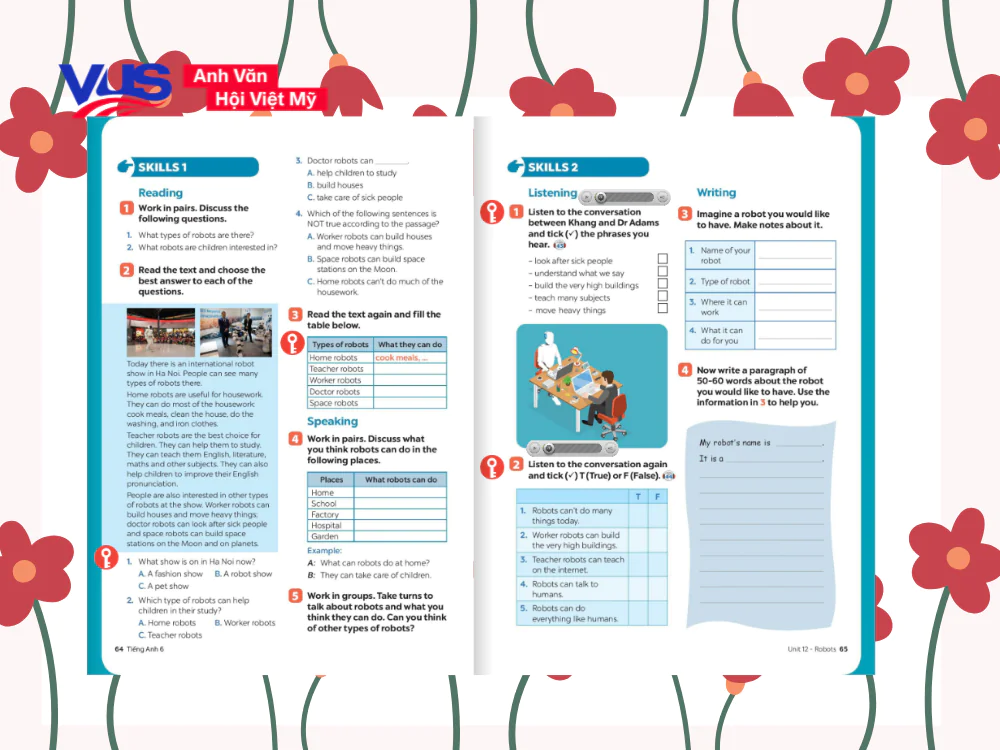 Soạn tiếng Anh lớp 6 Unit 12 Skills 1 & 2