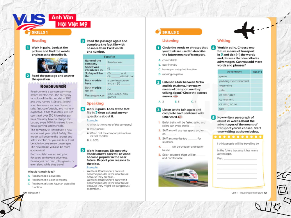 Tiếng Anh 7 Unit 11: Skills 1 & 2