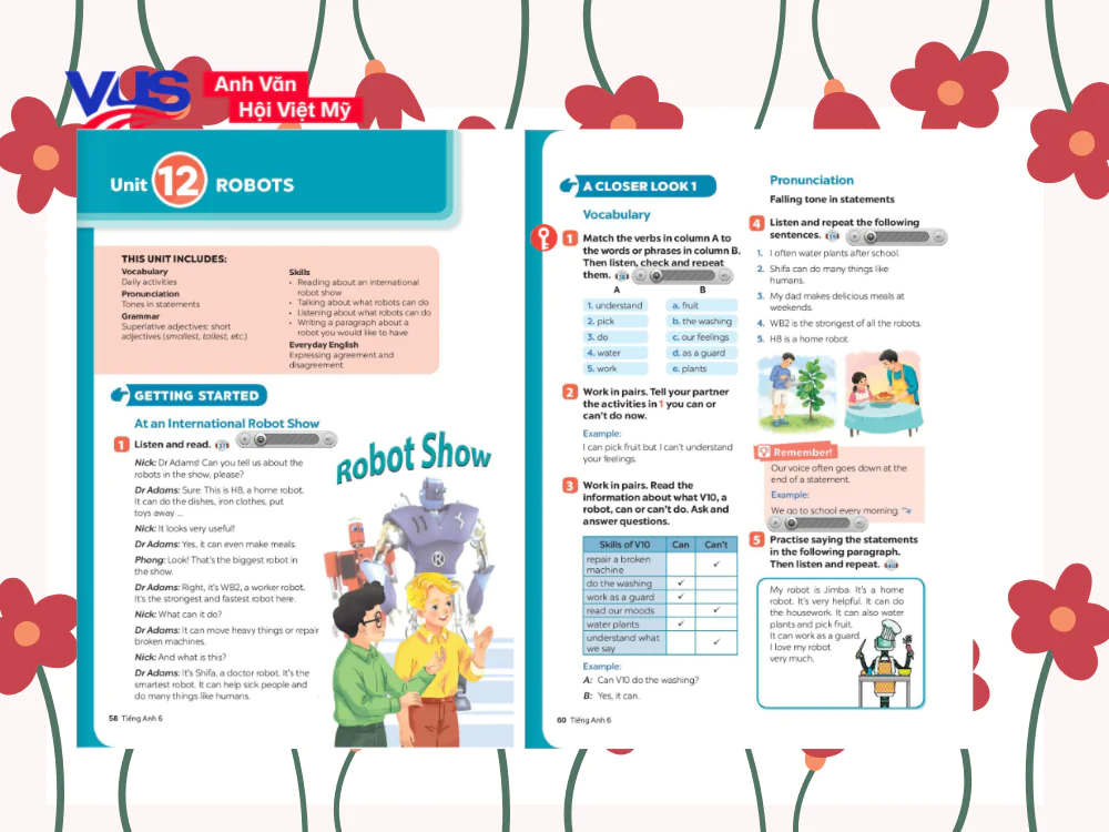 Tiếng Anh 6 Unit 12&nbsp;Getting Started &&nbsp;a Closer Look 1