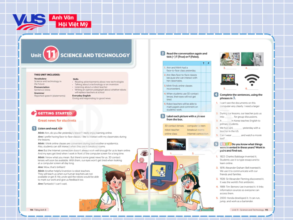 Tiếng Anh 8 Unit 11 Getting Started
