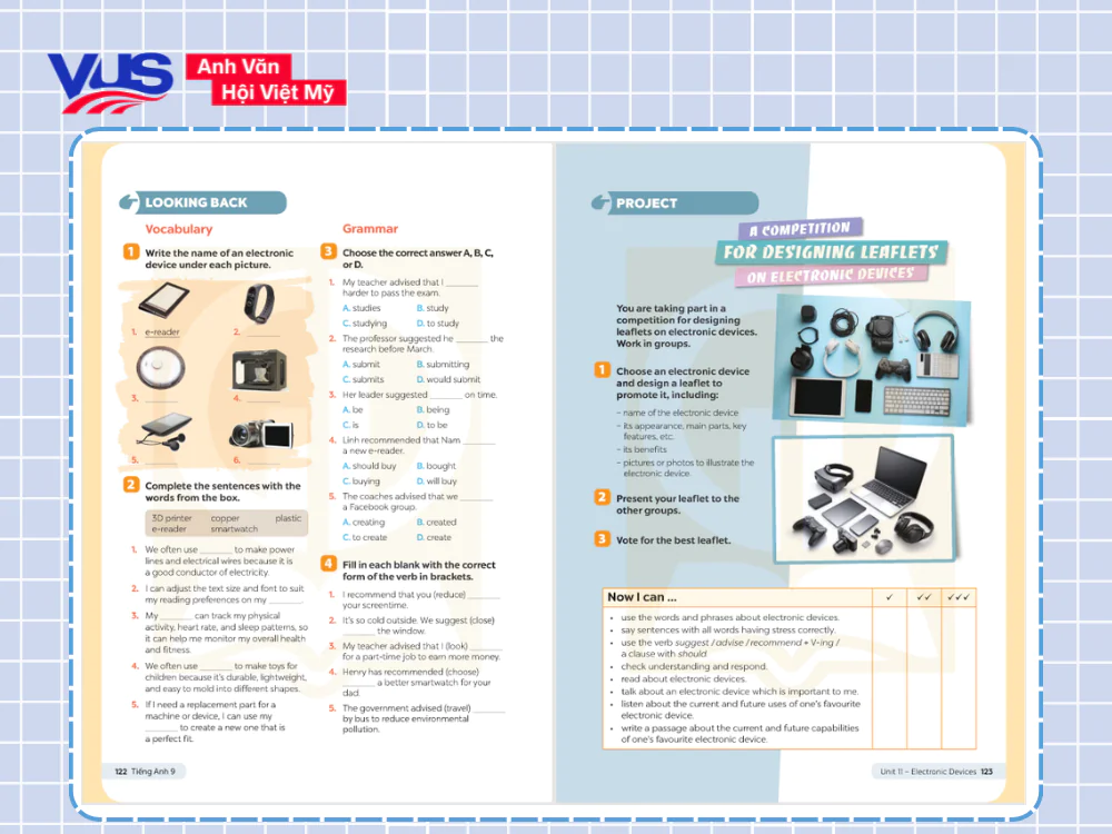 Tiếng Anh 9 Unit 11 Looking Back, Project
