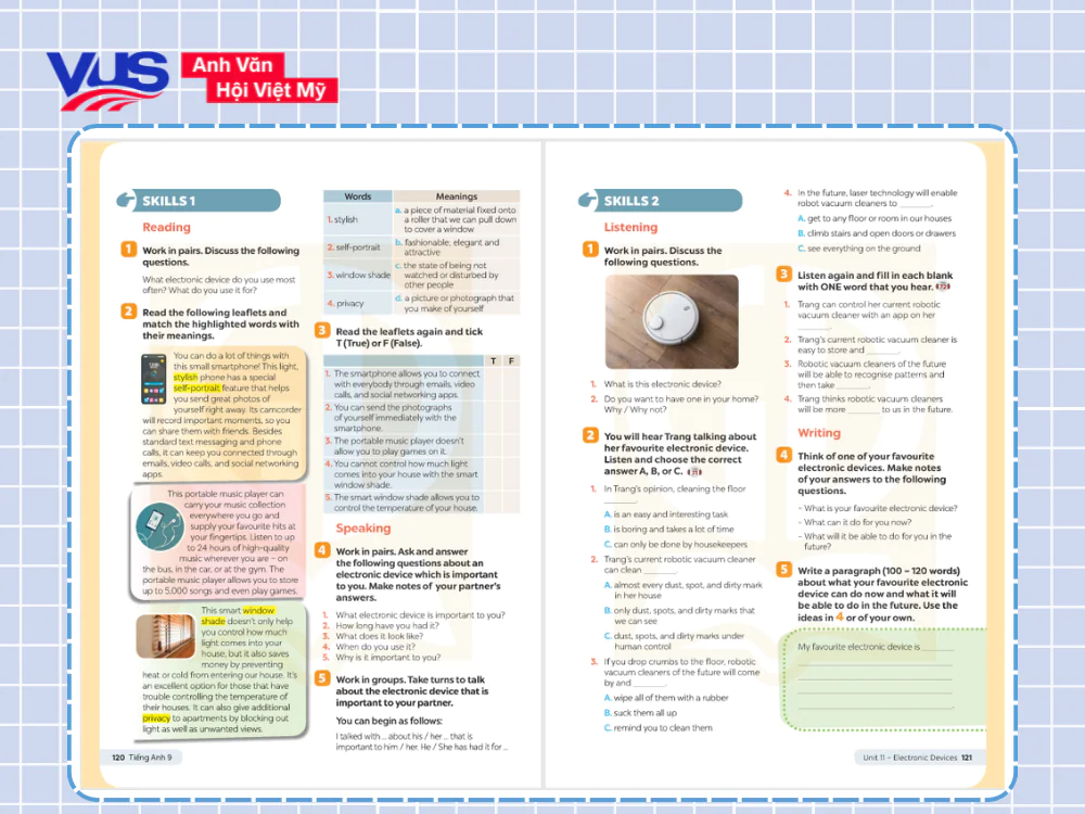 Tiếng Anh 9 Unit 11 Skills 1, 2