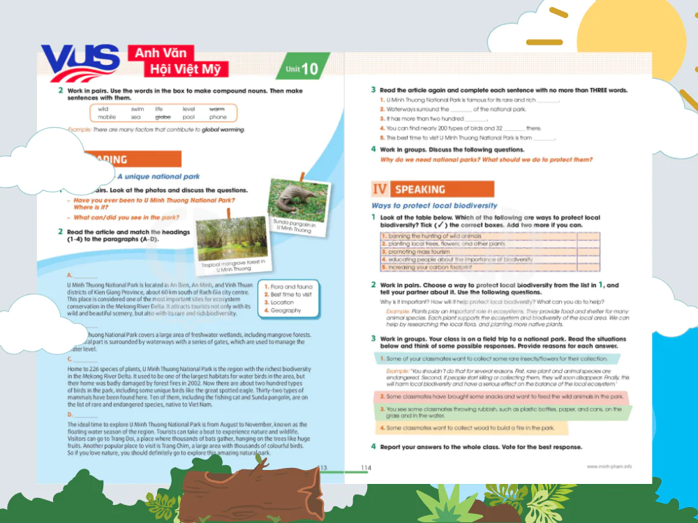 Tiếng Anh lớp 11 Unit 10 Reading & Speaking