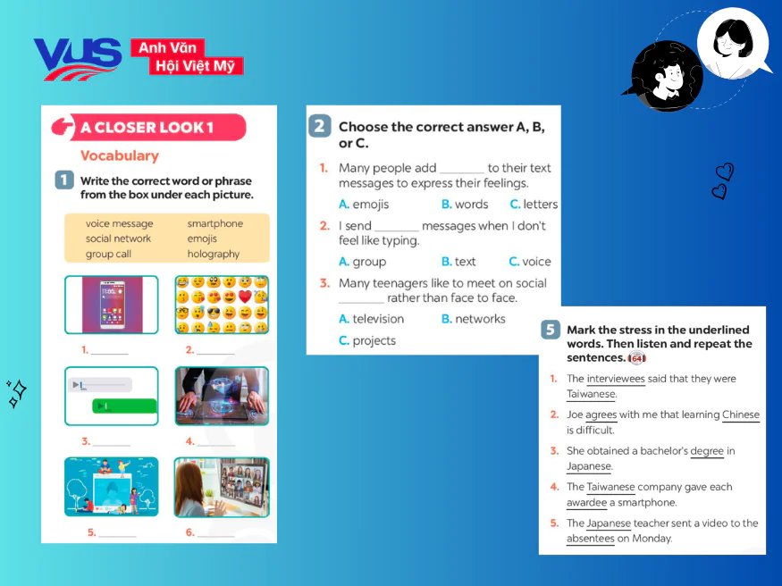 Trọn bộ giải tiếng Anh 8 Unit 10 A Closer Look 1