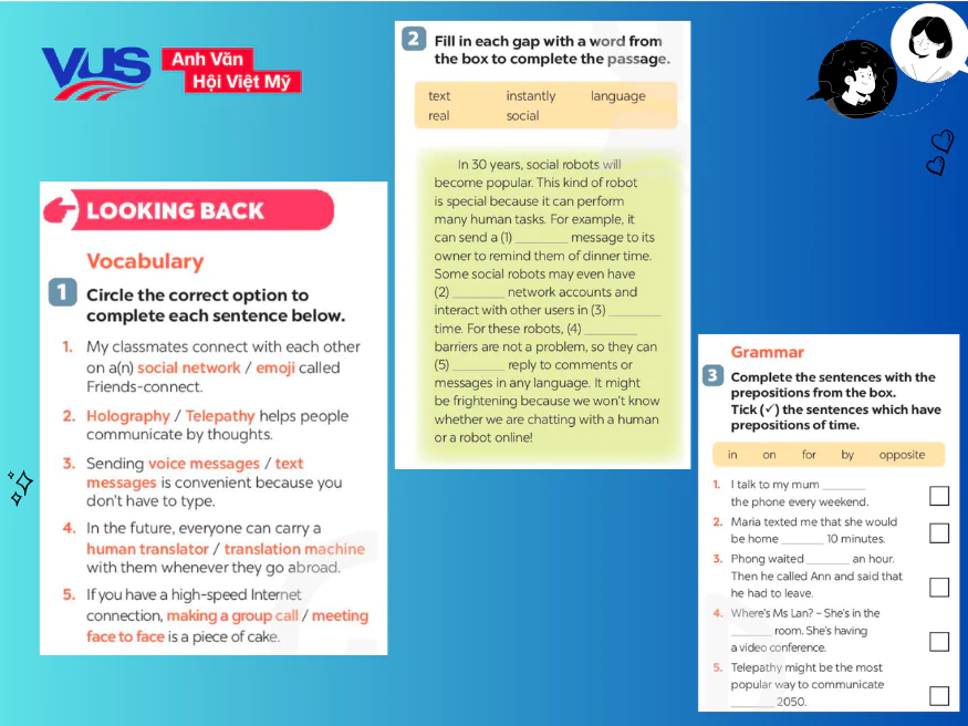 Trọn bộ giải tiếng Anh 8 Unit 10 Looking Back