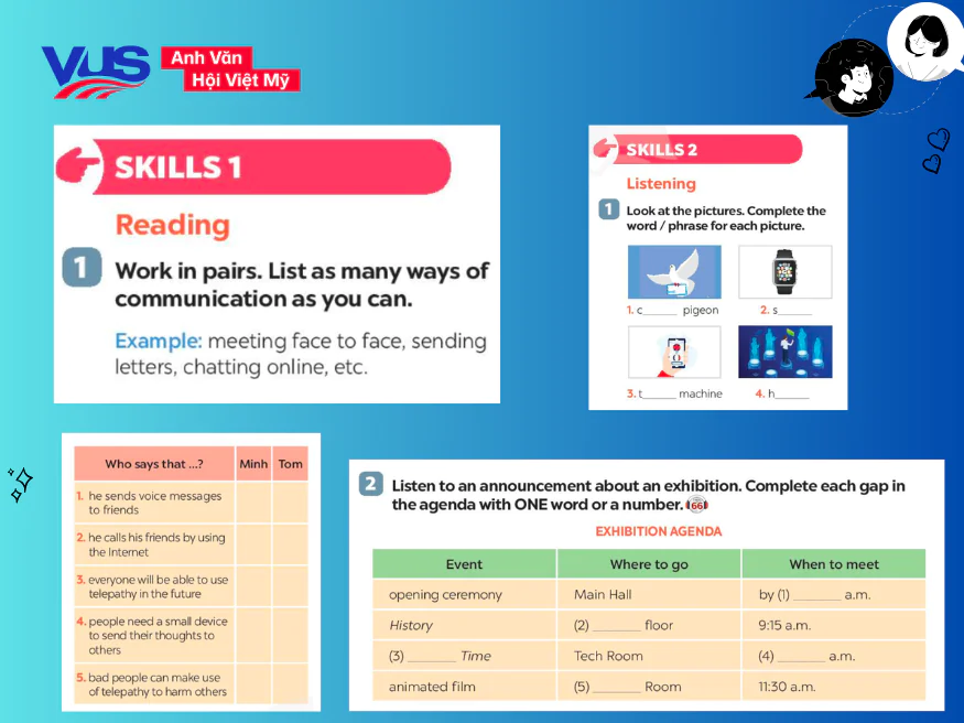 Trọn bộ giải tiếng Anh 8 Unit 10 Skills 1 & Skills 2