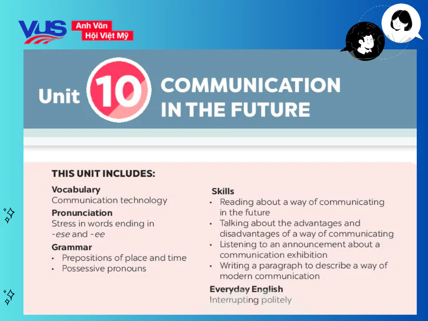 Từ vựng v&agrave; ngữ ph&aacute;p cốt l&otilde;i tiếng Anh lớp 8 Unit 10