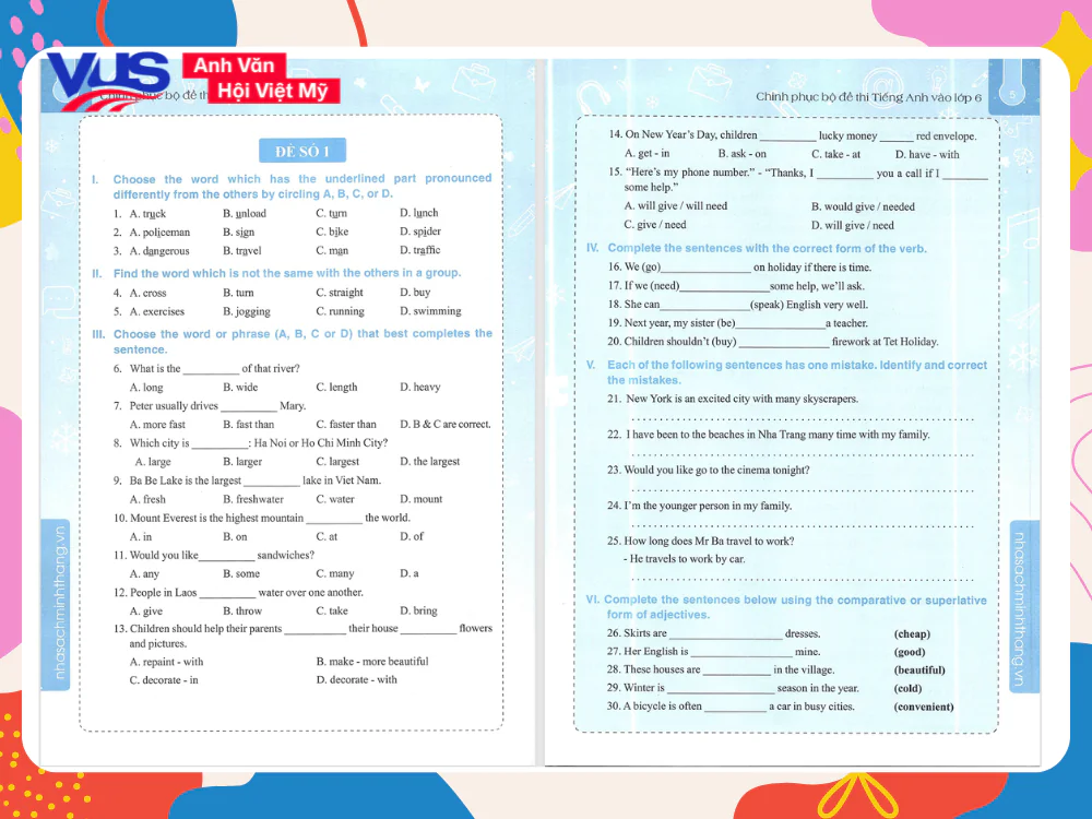 C&aacute;ch học Chinh phục bộ đề thi Tiếng Anh v&agrave;o lớp 6 hiệu quả