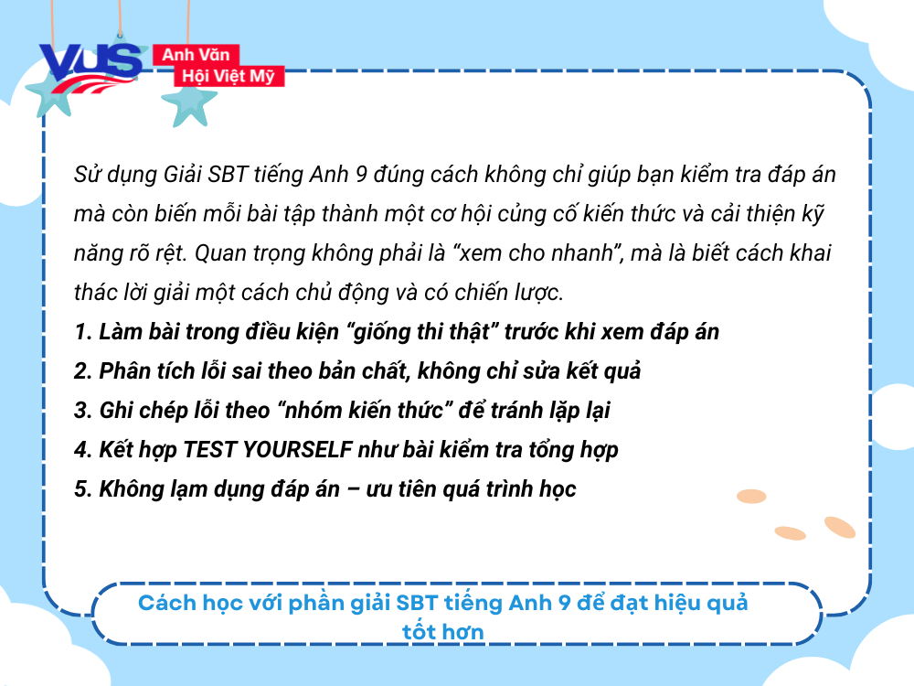 Hướng dẫn sử dụng giải SBT tiếng Anh 9 đạt hiệu quả cao