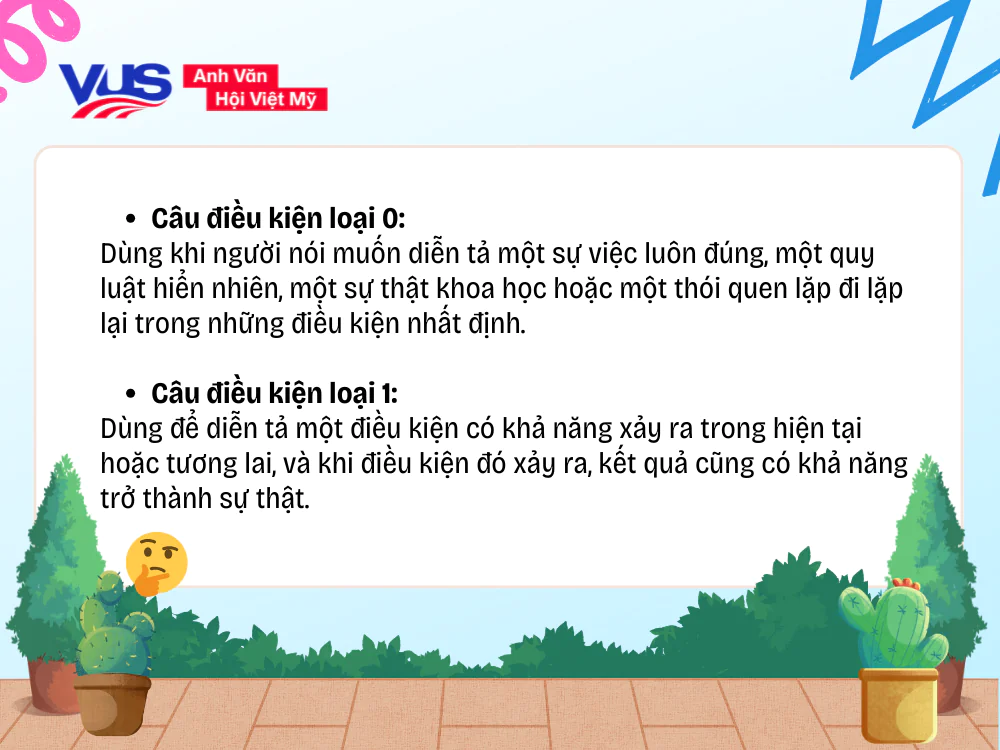 Kien thuc ve cau dieu kien loai 0 va cau dieu kien loai 1